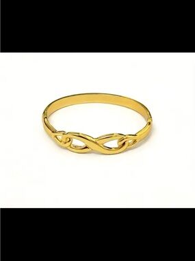 14kt gold plated infinity symbol snap bracelet anti tarnish #485